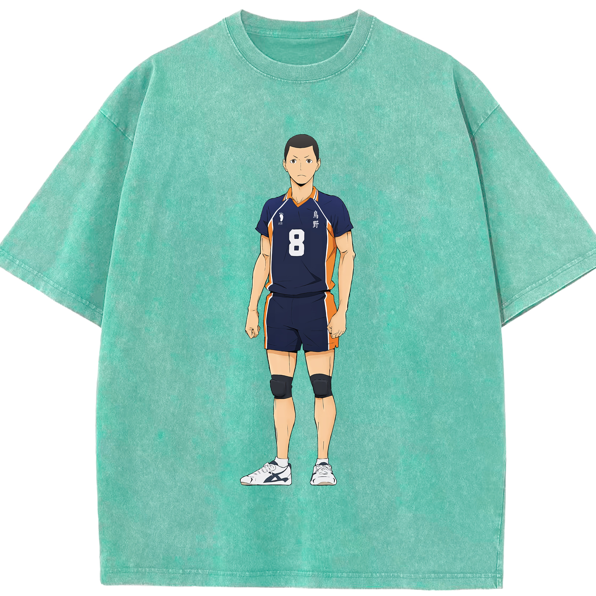 （画像用） ハイキュー!! Haikyu!! 綿100% ヴィンテージ風 半袖Tシャツ（フロントプリント）
